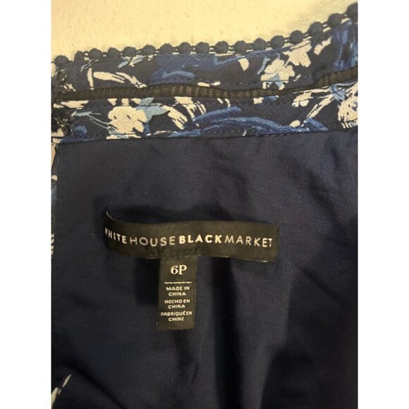 White House Black Market Cold Shoulder Floral Maxi Dress Size 6P Petite - Picture 6 of 6